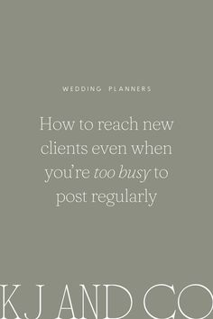 When you're swamped with wedding season or just life in general, it's easy to fall behind on social media posts and marketing tasks like blogging. Learn how I reach new clients year-round and keep the inquiries coming. I'm sharing the evergreen marketing strategy that keeps my website traffic flowing and new leads in my inbox. Marketing strategy and tips for wedding planners. Whether you're starting or growing your business, I've got loads of tips for you.