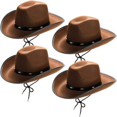 PRICES MAY VARY. Package: The overall size of hiceeden cowboy hat is 11.4" L* 15" W* 5.5" H. The head circumference is about 23.2". This size is suitable for most adult men or women. And our hat is attached with an adjustable chin strap, which can make the hat more firmly worn on the head, without fear of being blown away by the strong wind when going out. High quality material: The cowgirl hat is made of non-toxic and odorless felt. Its light weight makes your head not feel too much burden when Novelty Adjustable Wide Brim Hats, Adjustable Wide Brim Novelty Hats, Novelty Wide Brim Adjustable Hats, Felt Cowgirl Hat, Cowgirl Hats Western, Feel Too Much, Brown Cowboy Hat, Western Hat, Western Cowboy Hats