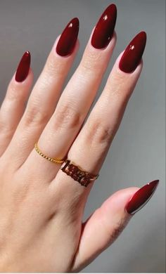 October Nail Ideas, November Nail Ideas, Short Classy Nails, November Nail, Ruby Nails, Wine Nails, Acrylic Toe Nails, October Nails, Pretty Nail Art