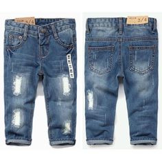 Spring Kids Jeans - Family Shopolf Kids Denim Jeans, Spring Kids, Trendy Baby Clothes, Stylish Jeans, Boys Denim, Kids Denim, Kids Clothes Boys, Distressed Denim Jeans, Jeans Kids