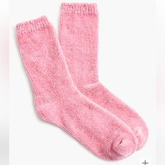 Polyester/Spandex. Machine Wash. Trouser Socks, Socks For Women, Knee High Socks, J Crew Factory, Pink Cotton, Cotton Knit, Arch Support, Socks Women, Crew Socks