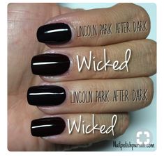 Essie Wicked, Lincoln Park After Dark, Dark Nail Polish, Funky Nail Art, Manicure Colors, September Nails, Nail Polish Art, Nail Colours