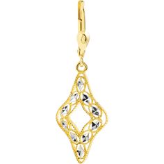 Celebrate the harmony of design and luxury with the exquisite Two-Tone Filigree Open Diamond Drop Earrings by Olas d'Oro. These captivating earrings are a fusion of art and elegance, designed to elevate your style and celebrate the art of fine craftsmanship. Crafted with precision in 14K yellow and white gold, they are a testament to timeless design and a symphony of style.Experience the allure of filigree details that adorn these earrings, adding a touch of sophistication to any ensemble. The d Elegant Gold Diamond-shaped Diamond Earrings, Yellow Gold Filigree Earrings For Evening, 14k Gold Diamond-shaped Earrings, Gold Diamond-shaped Jewelry With Matching Earrings, Elegant Gold Diamond-shaped Earrings, 14k Gold Diamond Cut Diamond-shaped Earrings, Elegant Yellow Gold Diamond-shaped Earrings, Formal Yellow Gold Diamond-shaped Earrings, Gold Diamond-shaped 14k Earrings