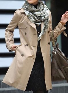 Business Casual Trenchcoat Outfit, Pijamas Women, Khaki Trench, Khaki Trench Coat, Trench Coat Outfit, Trench Coat Style, Winter Trench Coat, Classic Trench Coat, Double Breasted Trench Coat