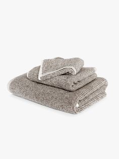 three towels stacked on top of each other