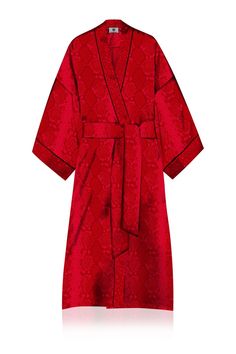 Elegant and Timeless! Kyle x Shahida long satin robe with Nature Print contrast Color Shawl collar; wrap front. Long Sleeves. Self-tie sash at waist. Side seam pockets. Relaxed silhouette. Hem falls below knees. Hand wash. Imported Robe DETAIL - HANDMADE & HANDCRAFTED Luxury Loungewear & Loungewear Sets for Women: Elegant and Timeless, we can see why silk coats and Silk Duster and lightweight silk jacket are designer Kyle X Shahida brand signature. This iteration is made of lustrous Visc Silk Duster, Long Robes, Designer Loungewear, Robe Silk, Loungewear Dress, Luxury Robes, Blood Stone, Luxury Loungewear, Silk Coat