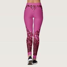 These leggings have a pink glitter look design all over them with a pink heart design on the back that will not only set you apart from the crowd, but they will make you feel and look amazing. You will love the confidence, support and coverage you will get from wearing these leggings. From weight lifting to Pilates, there is no wonder why these are our some of our best sellers. Popular Leggings, Heart Leggings, Fairy Fashion, Popular Outfits, Heart Gifts, Deep Pink, Pink Leggings, Red Light, Pink Glitter