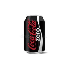 a can of coca - cola zero zero on a white background with clippings