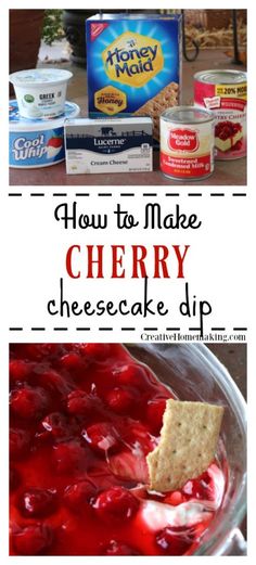 how to make cherry cheesecake dip