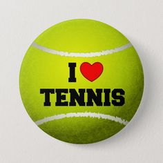 a tennis ball with the words i love tennis on it