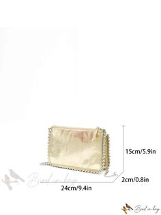 Bird in Bag - Pattern Beaded Design Square Bag Gold Beaded Clutch For Everyday Use, Gold Beaded Bags For Daily Use, Gold Beaded Bag For Daily Use, Design Square, Bird In Bag, Bag Bag, Bead Designs, Square Bag, Gold Details