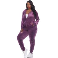 PRICES MAY VARY. 2-PC SET: This Velour Set includes 1-PC of White Mark Women's Velour Hooded Jacket and 1-PC of White Mark Women's Jogger Pants. JACKET FEATURES: Super Soft Velour,Full Zip Closure, Adjustable Drawstrings, Hooded, 2 Front Kangaroo Pockets, Long Sleeves, Banded Cuffs JOGGER PANTS FEATURES: Super Soft Velour Fabric, Drawstring Waistband, 2 Side Pockets and 1 Back Pocket, Ankle-Length, Banded Cuffs OCCASION AND IDEAL GIFT: This beautiful set is the perfect athleisure wear of all tim Jogging Outfit, Velour Tracksuit, Women Jogger Pants, Exercise Gym, Joggers Outfit, Velour Hoodie, Activewear Sets, Loungewear Women, Tracksuit Set