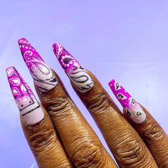 Purple Bandana Press On Nails | Summer Nails - Nail Dreamz by AishaBAN-SUM Purple Bandana, Summer Bandana, Nails Summer Nails, Stunning Nails, Summer Nail Designs, Bandana Design, Nail Essentials, Kawaii Nails