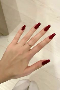 Maroon Nails, Hello Nails, Casual Nails, Classy Acrylic Nails, Soft Nails