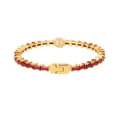 BuDhaGirl's Ruby Aurora bracelet is extra opulence for your wrist. Beautifully  handcrafted in India exclusively for BuDhaGirl it features a gold-dipped brass orb that hinges open, so one size fits all. Gorgeous baguette crystals are handset with precision and then, the bracelet is finished with a magnetic ball closure in clear crystal. Available in Morganite, Sapphire, Clear Crystal, Ruby, Smoky Quartz, Sky Topaz, Peridot, Citrine, Tanzanite and Emerald. Perfect top pop your AWB®. Mindful Glamour Ritual: Pause. Breathe. Focus on the awakening, the beginning of your day, of your tasks, imagine them as a beautiful Aurora, a beautiful sunrise.  Thought: "There was never a night or problem that could not be defeated by the sunrise of hope." Bernard Williams Glamour Ritual, Gold Dipped, Smoky Quartz, Morganite, Clear Crystal, Hinges, Citrine, One Size Fits All, Ritual