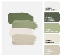 the shades of green and white are shown in this color scheme, which is also available for