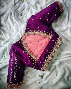 Simple Maggam Works, Magam Work, Netted Blouse Designs, Cradle Ceremony, Blouse Works, Aari Design, Maggam Work Blouse