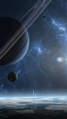 an artist's rendering of planets in the solar system