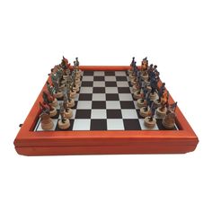 a chess board with several pieces on it