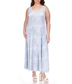 From Michael Kors Plus&#x2C; this dress features:stretch matte jersey fabrication scoop neckline sleeveless approx. 52" length pullover constructionpolyester/elastane machine wash/dry flatImported. Sleeveless Michael Kors Summer Dresses, Michael Kors Sleeveless Summer Dresses, Casual Summer Michael Kors Dresses, Sleeveless Maxi Dress, Dillard's, Scoop Neckline, Chambray, Plus Size Dresses, Scoop Neck