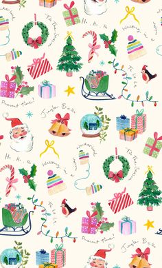 The "Fa La La" collection features Santa and his merry sleigh, mistletoe and ginghams in a festive palette of emerald green and candy pink, celebrating the true spirit of the season. Whether it’s quilt making or dressmaking, this cheerfully nostalgic collection encourages playful pattern mixing and lets your creativity shine. Sold by the Half Yard: 1/2 Yard = Width of Fabric (43"/44") x 18" Yardage is hand-cut in one single continuous piece. Enter quantity of "1" for 1/2 yd (44" x 18"), "2" for 1 yd (44" x 36"), "3" for 1-1/2 yds (44" x 54"), "4" for 2 yds (44" x 72"), etc. Holiday Nostalgia Aesthetic, Christmas Gingham Wallpaper, Christmas Shuffles Wallpaper, Festive Iphone Wallpaper, Christmas Design Aesthetic, School Christmas Aesthetic, Colorful Winter Aesthetic, Anthropologie Christmas Aesthetic, Christmas Digital Products