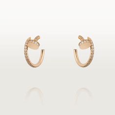 CRB8301429 - Juste un Clou earrings - Rose gold, diamonds - Cartier Juste Un Clou Earrings, Trinity Bracelet, Cartier Earrings, Earrings Rose Gold, Detailed Jewelry, Cartier Jewelry, Earrings Pink, Rose Earrings, Love Bracelets