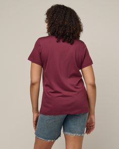 A semi-fitted v-neck tee for casual styling. Made with our favorite 78/22 blend for extra durability and easy care. Sizing tip: The Morgan V-neck Tee is regular fit. Not too snug or too loose. Has a little extra ease to skim over the body. Buy 2+ and save up to 14%. Classic V-neck Relaxed Fit T-shirt, Casual Everyday Cotton V-neck Top, Cotton V-neck Graphic Tee Tops, Cotton V-neck Graphic Tee, Cotton Graphic Tee V-neck Top, Relaxed Fit V-neck Graphic Tee, Cotton Graphic Tee With V-neck, Everyday Cotton V-neck T-shirt, Everyday Cotton V-neck Top