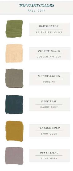 the top paint colors for fall and winter