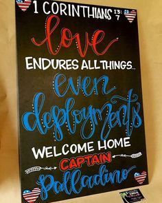 a chalkboard sign with the words love and other things written on it