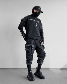 Urban Techwear, Fabric Of The Universe, Streetwear Cyberpunk, Pink Cropped Hoodie, Techwear Streetwear, White Cargo Pants, Techwear Fashion, Pants Accessories, White Windbreaker