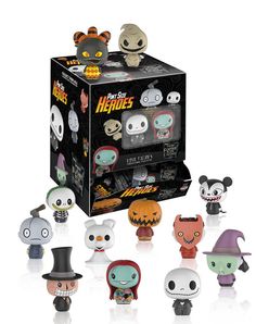 an assortment of halloween toys in a box