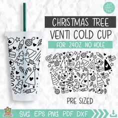 the christmas tree ventt cold cup for 240 no hole svg files are available