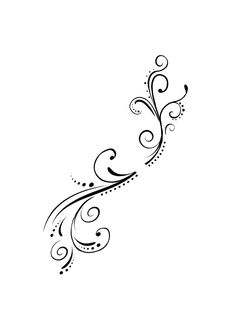 a black and white drawing of a swirly design on the side of a wall