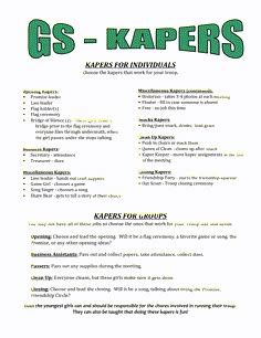 a green and white flyer with the words, g s kappers for individuals