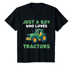 PRICES MAY VARY. The tractor design for all the boys who live on the farm or just love the big vehicles. For every little future farmer who helps diligently on the farm and driving a tractor. Gift idea for the next children's birthday. Just the thing for any little man who loves tractors. Whether as a toy or the big farm machinery on the farm. Lightweight, Classic fit, Double-needle sleeve and bottom hem Tractor Design, Tractors For Kids, Big Farm, Lover Clothes, Farm Lifestyle, Farm Machinery, Boys Shirts, Boys Who, Shirt Sale