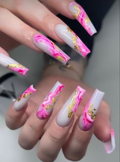 Flare Nails, Exotic Nails, Long Acrylic Nails Coffin, Crazy Nails, Really Cute Nails, Bling Acrylic Nails, Pink Acrylic Nails, Prom Nails, Fancy Nails