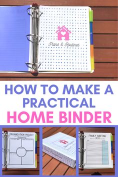 how to make a practical home binder