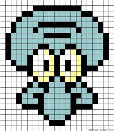 an image of a pixellated skull with yellow and blue squares in the middle of it