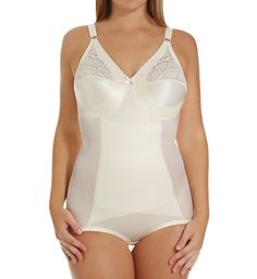 This Va Bien vintage-inspired firm control bodysuit has ingenious, hidden criss-cross front panels to trim the torso and tummy. Enhances the bust and slims the sides, waist and hips. 2-part wireless comfort cups have horizontal seaming for a slightly conical shape. Top cup panel is sheer, with full inner support sling. Wide, restricted stretch comfort straps adjust in front with coated metal hardware. 3-panel front has firm tummy control and helps deliver an hourglass silhouette. Sleek surface - Elegant Underbust Bodysuit With Lined Body, Elegant Full Coverage Bodysuit With Medium Bust Support, Elegant Full Coverage Bodysuit With Lined Body, Elegant Bodysuit With Medium Bust Support, Elegant Full Coverage Lined Bodysuit, Elegant Underbust Bodysuit With Medium Bust Support, Elegant Underbust Lined Body Shapewear, Elegant Underbust Lined Shapewear, Elegant Fitted Underbust Bodysuit