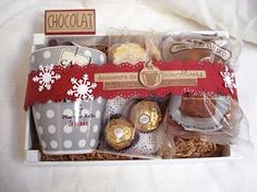 a box filled with lots of different types of treats