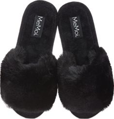 Black Indoor Slip-on Slippers, Black Slip-on Slippers For Indoor, Black Flat Slippers With Textured Footbed, Black Textured Slip-on Platform Slippers, Comfortable Black Platform Slide Slippers, Black Slide Mules With Textured Footbed, Comfortable Black Platform Slippers With Textured Footbed, Comfortable Black Platform Slippers With Cushioned Footbed, Black Winter Indoor Slippers