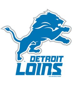 the detroit lions logo on a white background