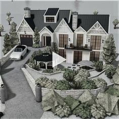 ** roblox bloxburg house ideas, bloxburg house ideas bedroom, bloxburg house ideas mansion..? Casas The Sims Freeplay, Modern Suburban House, Bloxburg Beach House, Winter House Exterior, Free House Design, House Decorating Ideas Apartments, Small House Layout, Tiny House Layout, Diy House Plans