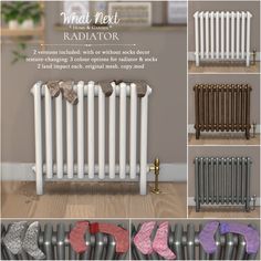 the radiator is made up of different types of radiators and colors