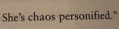there is a sign that says she's chaos personalized