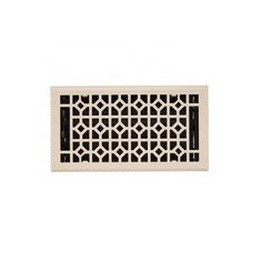 a white and black decorative vent cover