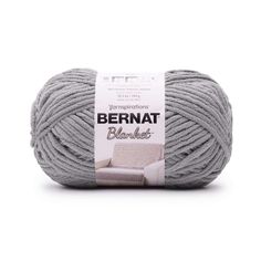 the yarn ball is gray and has been made with bernat, it's very soft