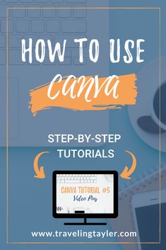 a computer screen with the words how to use canva step - by - step instructions