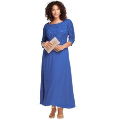 This flowy, fun popover dress featuring a lace bodice is the complete look of the season. Long and sweeping, this popover-style dress steals the show with romantic and colorful lace. Front scoop neck, back V-neck. A-line silhouette. Invisible back zip with hook and eye closure. Fully lined. Elegant Royal Blue Maxi Dress For Wedding, Elegant Royal Blue Mother Of The Bride Evening Dress, Formal Royal Blue Lace Dresses, Elegant Royal Blue Evening Dress, Elegant Lace Maxi Dress For Mother Of The Bride, Royal Blue Evening Dress For Mother Of The Bride, Royal Blue Lace Evening Dress, Elegant Maxi Dress For Mother Of The Bride, Royal Blue Lace Elegant Dress