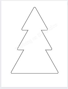 a simple christmas tree cut out from the shape of a triangle, on a white background